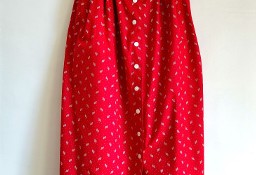 Czerwona spódnica folk midi łączka etno cottagecore cottage M 38