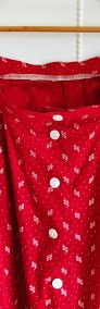 Czerwona spódnica folk midi łączka etno cottagecore cottage M 38-4
