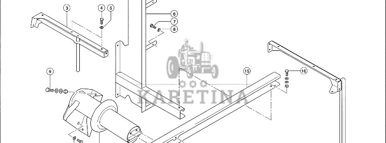 Claas Lexion 600 DŹWIGAR GŁÓWNY 0007948541 (Uchwyt dla zbiornika paliwa)-1