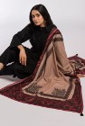 Duża chusta szal dupatta beż wzór geo bawełna orient hidżab hijab turban pareo