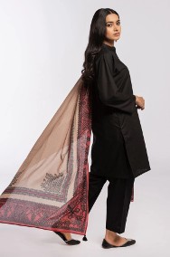 Duża chusta szal dupatta beż wzór geo bawełna orient hidżab hijab turban pareo-2