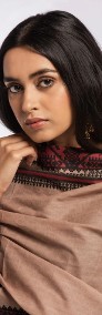 Duża chusta szal dupatta beż wzór geo bawełna orient hidżab hijab turban pareo-3