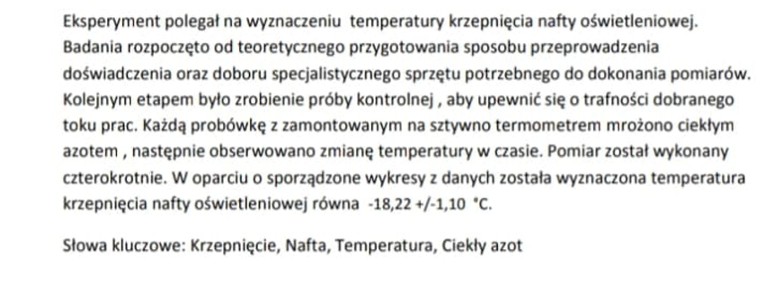 Wyznaczenie temperatury krzepnięcia nafty   oświetleniowej-1