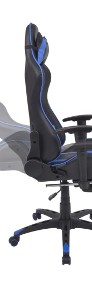 vidaXL Regulowane krzesło biurowe z podnóżkiem, niebieskie20166-3