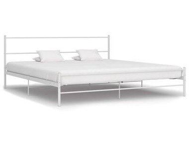 vidaXL Rama łóżka, biała, metalowa, 160 x 200 cmSKU:284696*-1