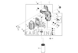John Deere 9470RX - Czujnik ciś. oleju silnik. RE537640 (Silnik)
