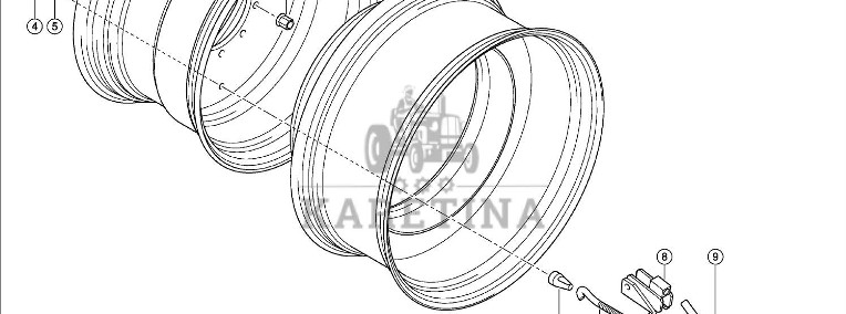 Claas Lexion 580 KOŁO TARCZOWE 0006397700 (Ogumienie bliżniacze z zamkami hakowymi)-1