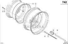 Claas Lexion 580 KOŁO TARCZOWE 0006397700 (Ogumienie bliżniacze z zamkami hakowymi)