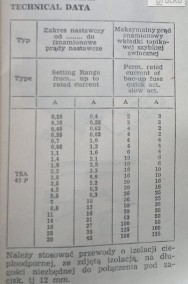 Przekaźnik termiczny TSA 45P - zakresy - elester -wyłącznik nadpradow-2