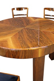 Stół i 6 krzeseł Art - Deco / po renowacji / antyki / orzech-2