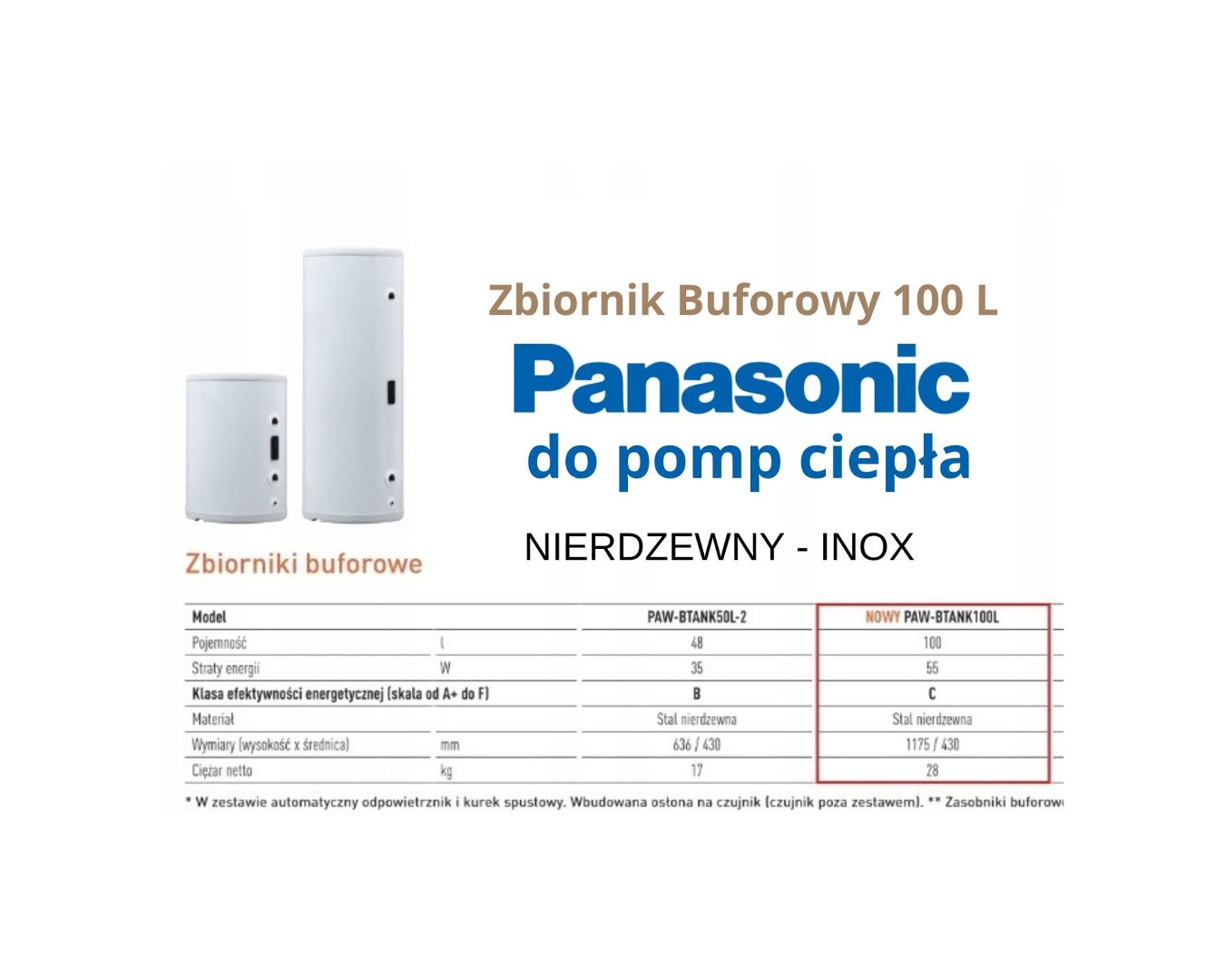 Zbiornik Buforowy L Do Pomp Ciep A Bufor Panasonic Paw Btank L