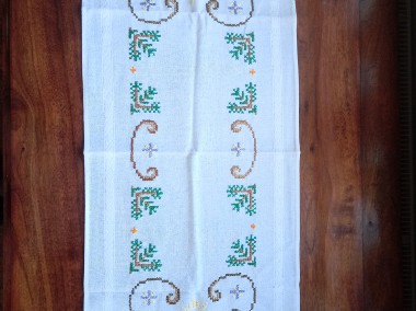 bieżnik serweta ręcznie wyszywana haft krzyżykowy 91 x 35 cm -1