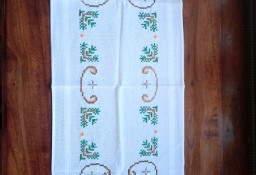 bieżnik serweta ręcznie wyszywana haft krzyżykowy 91 x 35 cm 