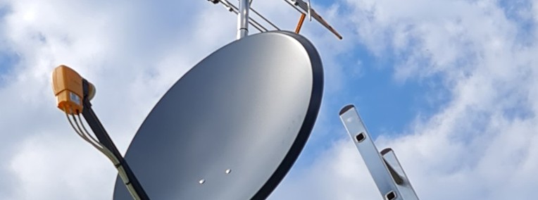 Ustawianie montaż anten instalacji satelitarnych naziemnych LTE -1