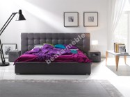 Pikowane łóżko ROMA 160x200 z szerokim zagłowiem + materac