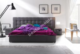 Pikowane łóżko ROMA 160x200 z szerokim zagłowiem + materac