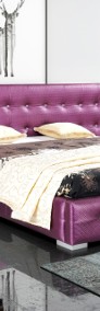 Pikowane łóżko ROMA 160x200 z szerokim zagłowiem + materac-3