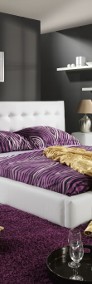 Pikowane łóżko ROMA 160x200 z szerokim zagłowiem + materac-4