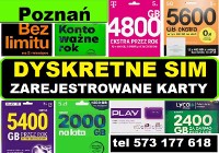 Polskie ZAREJESTROWANE KARTY SIM Poznań + czeskie karty SIM działające prepaidy