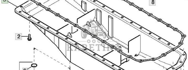 John Deere 6068HLA73 6920 6920S Słupek Blok Kompletny CZĘŚCI RE528734-1