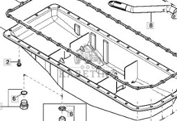 John Deere 6068HLA73 6920 6920S Słupek Blok Kompletny CZĘŚCI RE528734