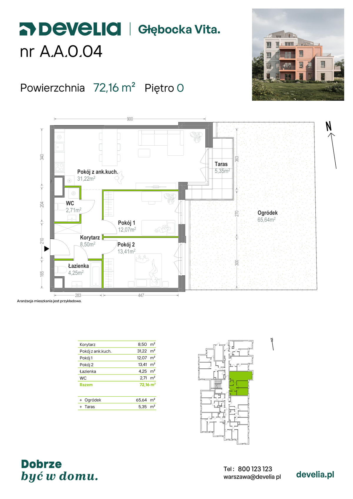 Mieszkanie na sprzedaż, 72 m², 3 pokoje Warszawa Białołęka - Widok 2