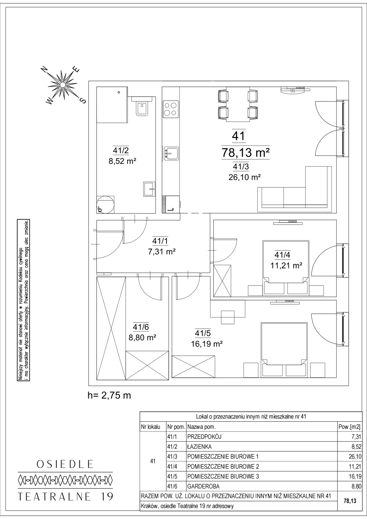 Komercyjne na sprzedaż, 78 m², 3 pomieszczenia Kraków Nowa Huta - Ansicht 5