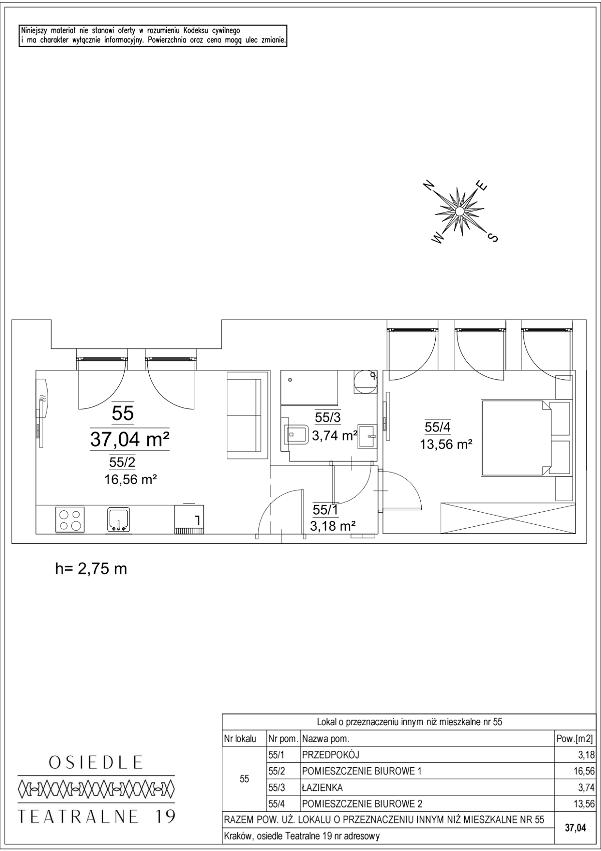 Komercyjne na sprzedaż, 37 m², 2 pomieszczenia Kraków Nowa Huta - Ansicht 5