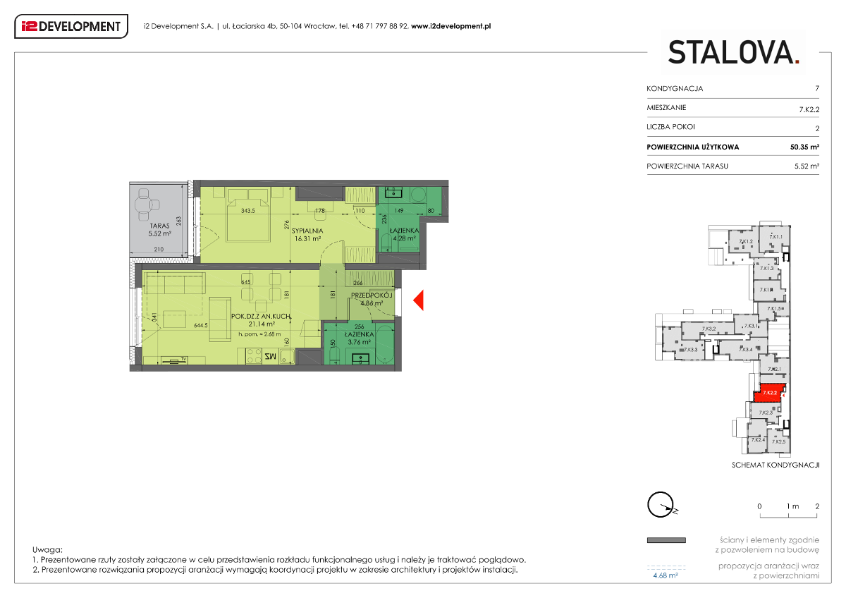 Mieszkanie na sprzedaż, 50 m², 2 pokoje Wrocław Fabryczna – pohled 3