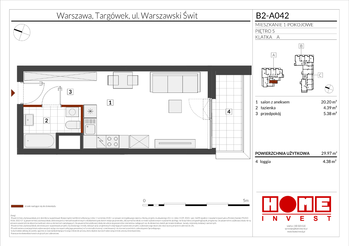 Mieszkanie na sprzedaż, 29 m², 1 pokój Warszawa Targówek Bródno - Widok 4