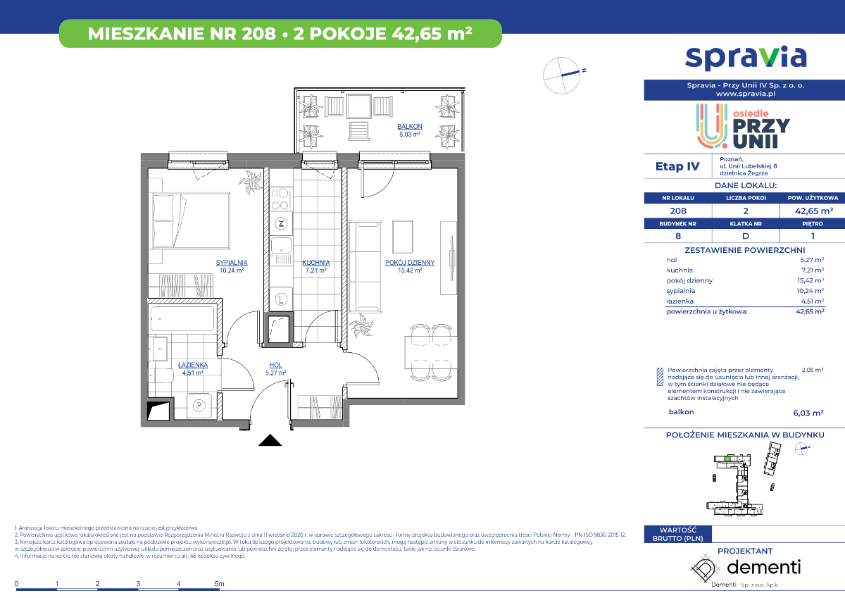 Mieszkanie na sprzedaż, 42 m², 2 pokoje Poznań Żegrze - Widok 6