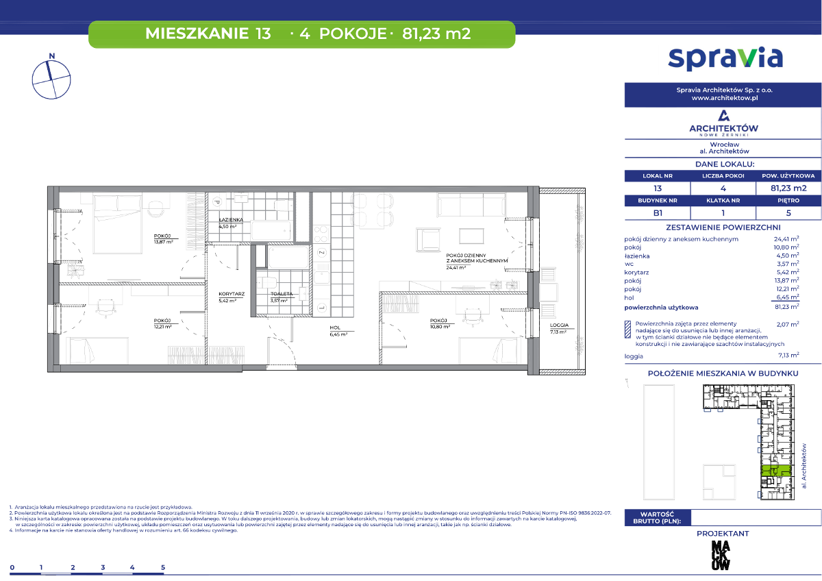 Mieszkanie na sprzedaż, 81 m², 4 pokoje Wrocław Śródmieście - Widok 5