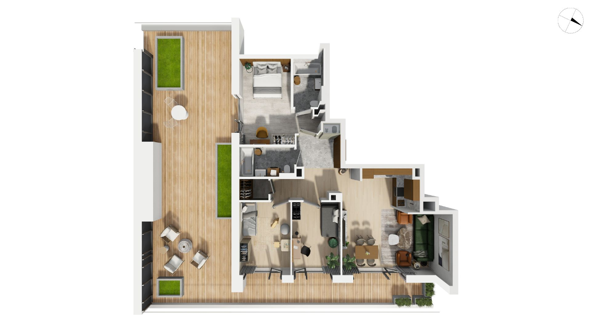 Mieszkanie na sprzedaż, 88 m², 4 pokoje Gdynia Redłowo - Widok 2