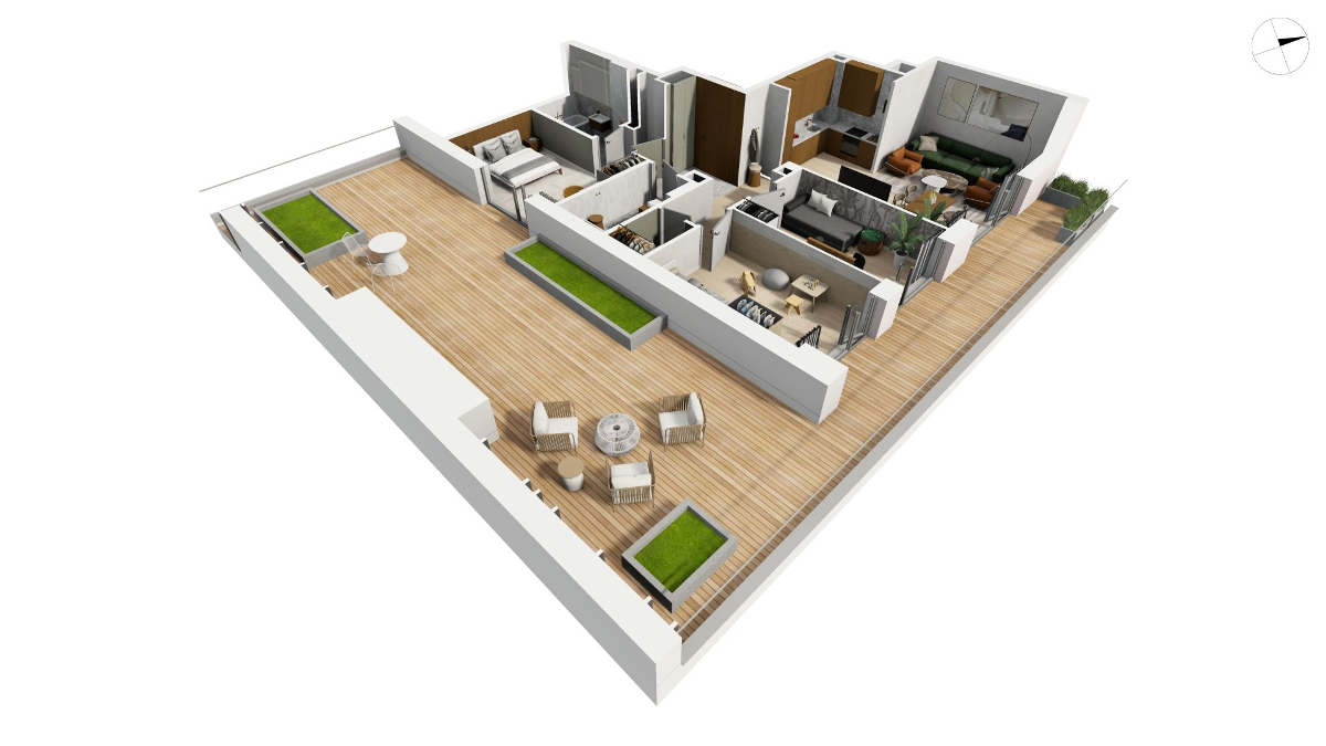 Mieszkanie na sprzedaż, 88 m², 4 pokoje Gdynia Redłowo - Widok 3