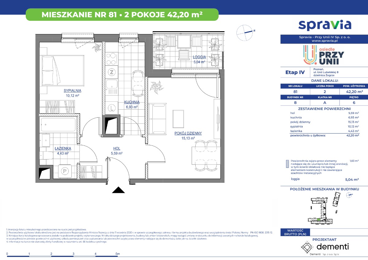 Mieszkanie na sprzedaż, 42 m², 2 pokoje Poznań Żegrze - Widok 6