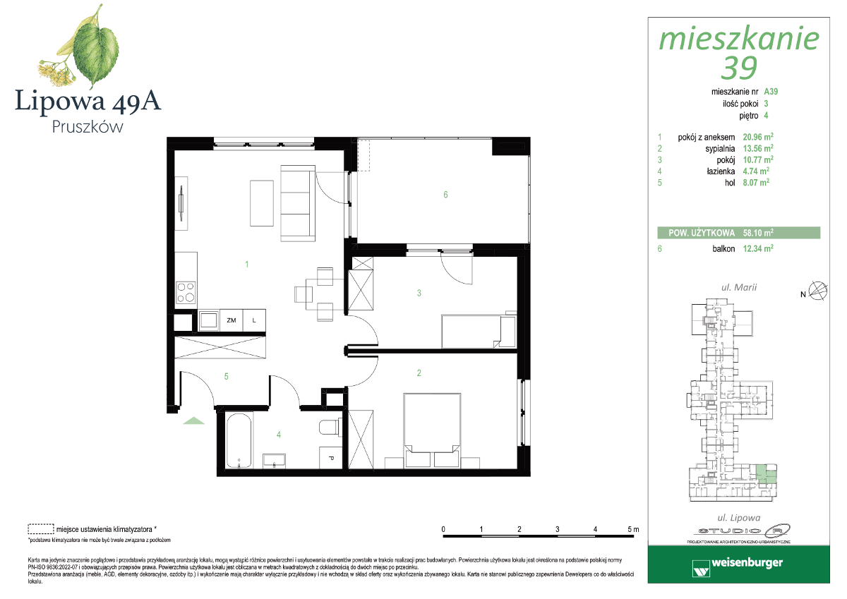 Mieszkanie na sprzedaż, 58 m², 3 pokoje Pruszków - Widok 4