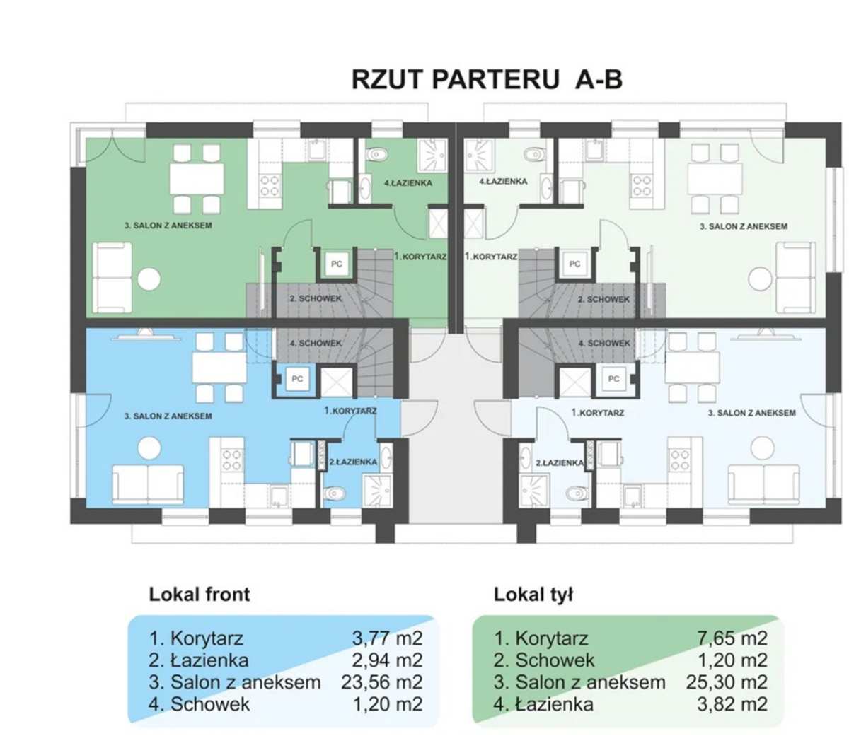 4 pokojowe mieszkanie z dużym ogrodem o pow. 123 m² - Widok 2