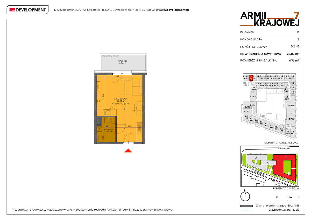 Mieszkanie na sprzedaż, 26 m², 1 pokój Wrocław Krzyki - Widok 3