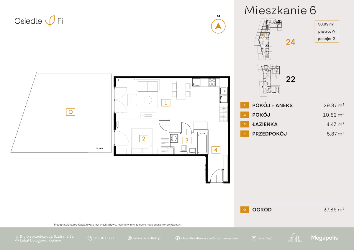 Mieszkanie na sprzedaż, 50 m², 2 pokoje Kraków Podgórze Podgórze Stare - Widok 6