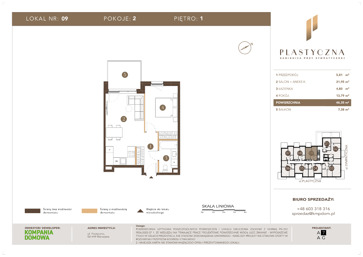 Mieszkanie na sprzedaż, 46 m², 2 pokoje Warszawa Włochy, Plastycznamazowieckie