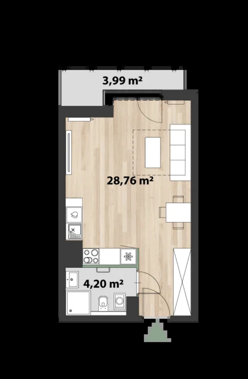 Mieszkanie na sprzedaż, 32 m², 1 pokój Warszawa Mokotów, Warszawa