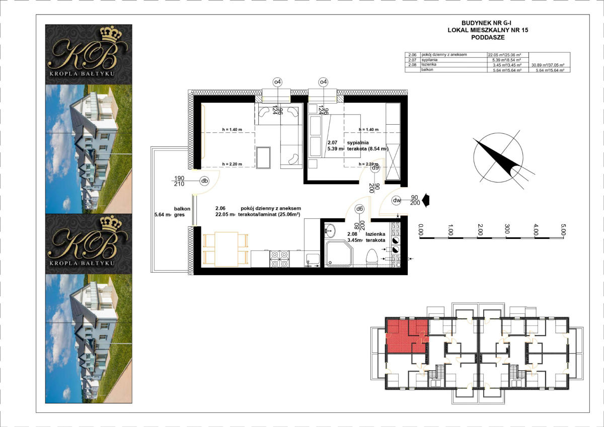 Mieszkanie na sprzedaż, 30 m², 2 pokoje Darłowo - View 2