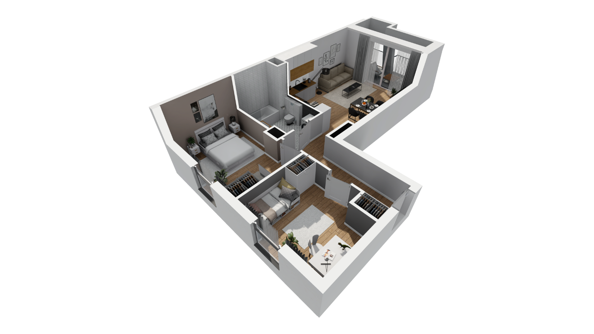 Mieszkanie na sprzedaż, 57 m², 3 pokoje Gdańsk - Widok 5