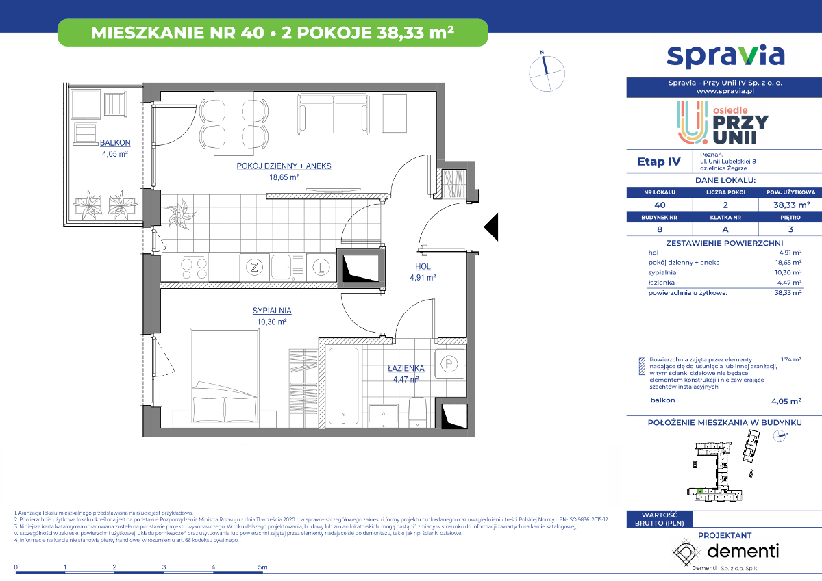 Mieszkanie na sprzedaż, 38 m², 2 pokoje Poznań Żegrze - Widok 6