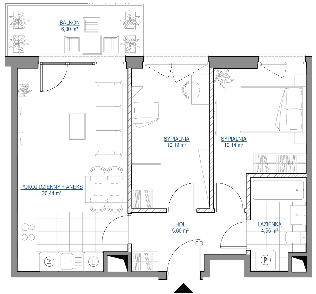 Mieszkanie na sprzedaż, 50 m², 3 pokoje Poznań Żegrze - Więcej