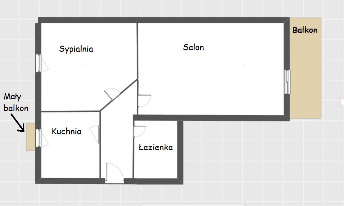 2-pokojowe na 1-piętrze Nowe Miasto - Widok 2
