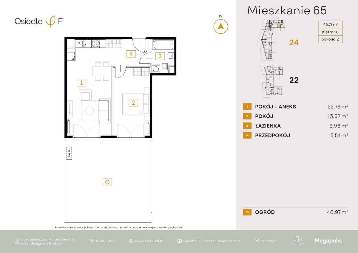Mieszkanie na sprzedaż, 45 m², 2 pokoje Kraków Podgórze Podgórze Stare - Widok 6