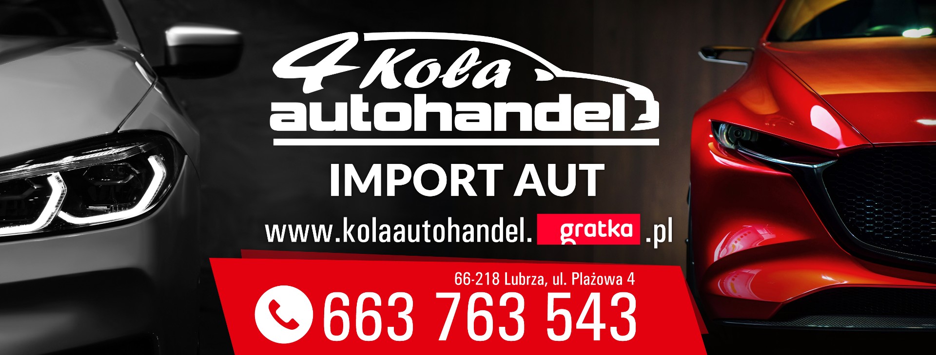 Banner ze zdjęciem firmy Autohandel 4 Koła Sp. z o.o.