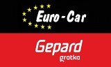 Logo Euro-Car Gepard. Sprzedaż, wynajem, transport samochodów i przyczep.