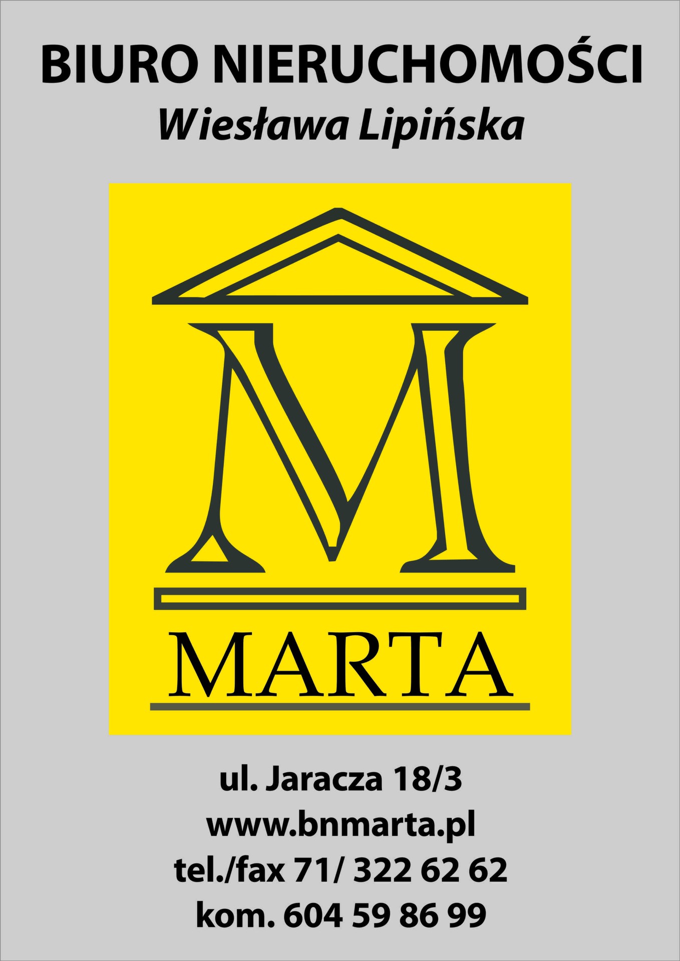 Logo Biuro Nieruchomości MARTA Wiesława Lipińska